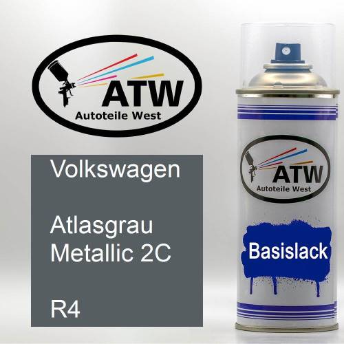 Volkswagen, Atlasgrau Metallic 2C, R4: 400ml Sprühdose, von ATW Autoteile West.